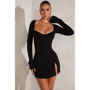 Oh Polly Elegant Black Mini Dress